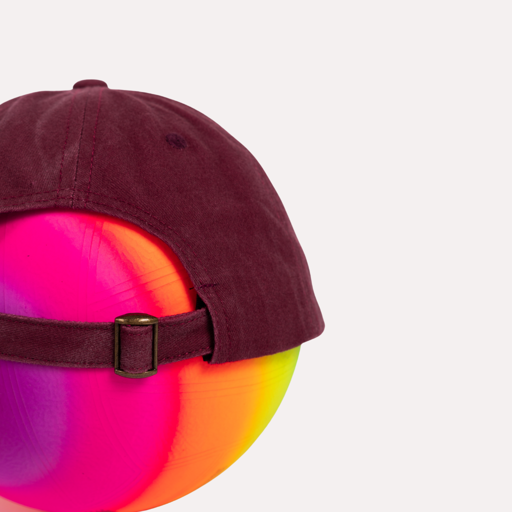 Gorra Washed Baseball Burdeos
