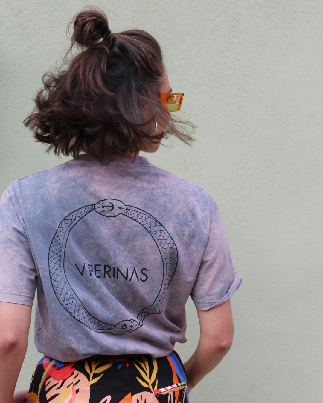 Camiseta The Logo Acid Wash Gris