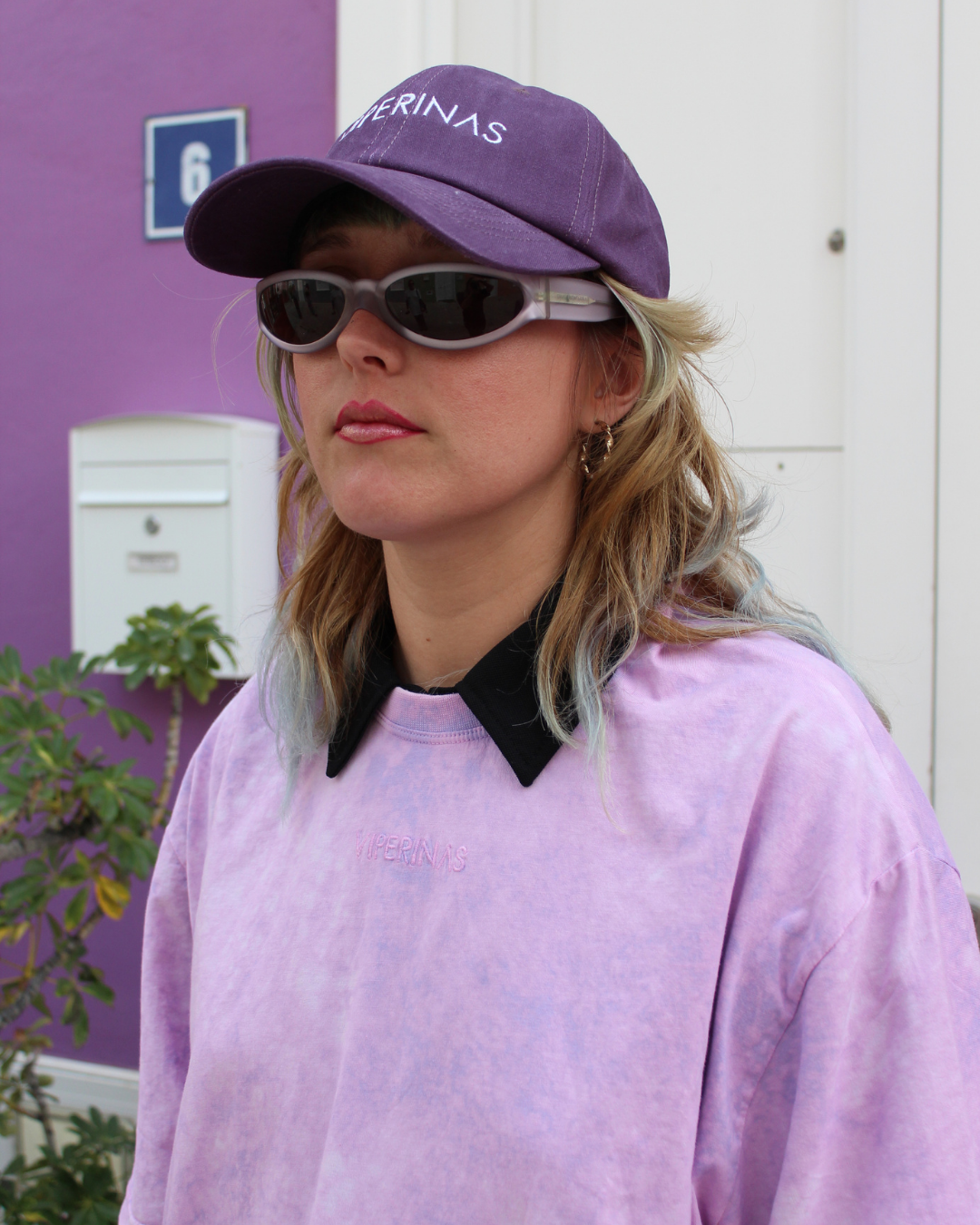Camiseta The Logo Acid Wash Lila
