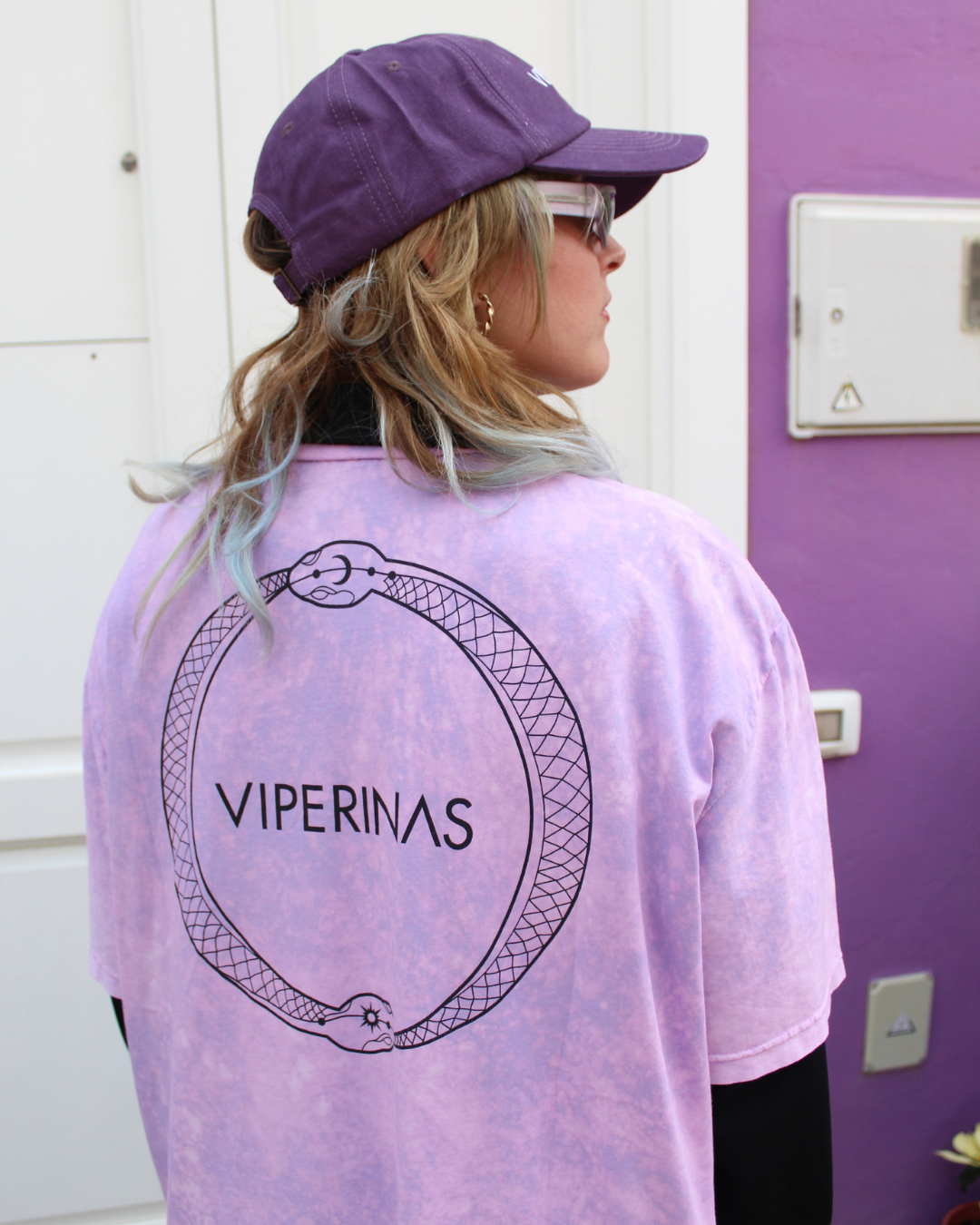 Camiseta The Logo Acid Wash Lila