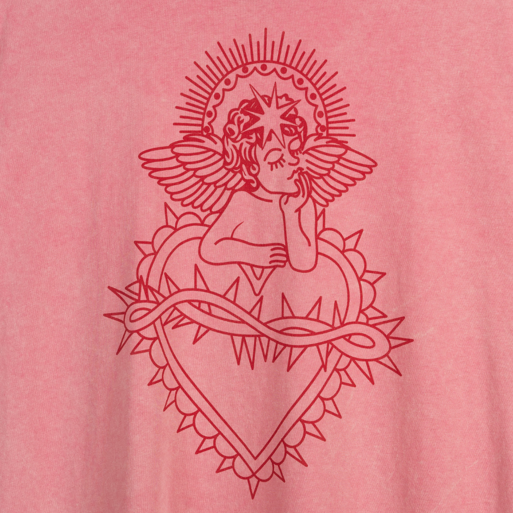 Camiseta Vintage Angelito Rosa