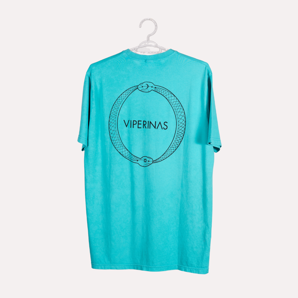 Camiseta The Logo Acid Wash Turquesa