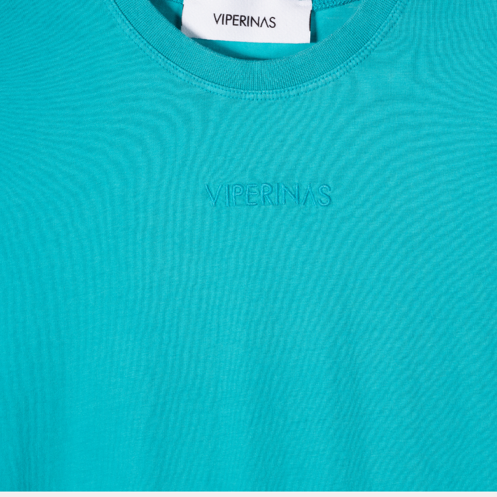 Camiseta The Logo Acid Wash Turquesa