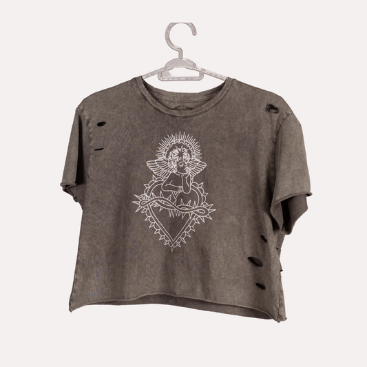 Crop Vintage Angelito Gris