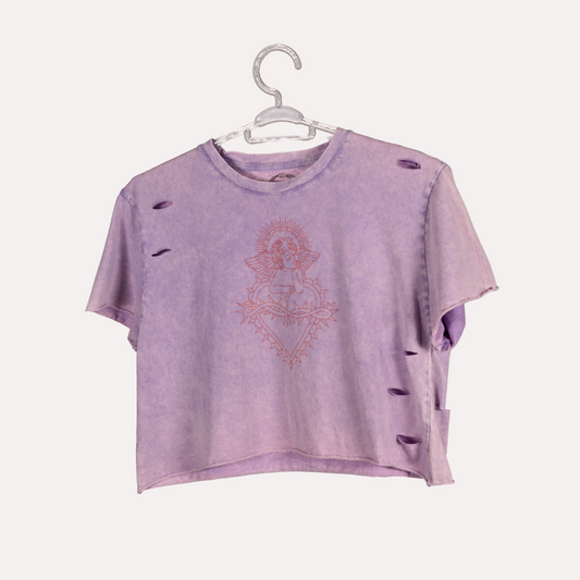 Crop Vintage Angelito Lila