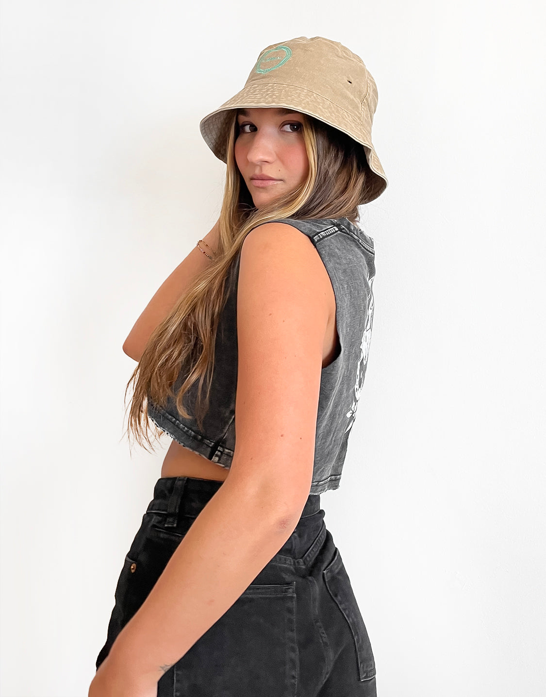 Viperinas Bucket Embroidery Logo Beige Viperinas Online Store