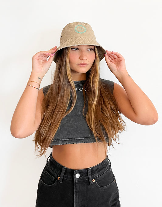 Viperinas Bucket Embroidery Logo Beige Viperinas Online Store
