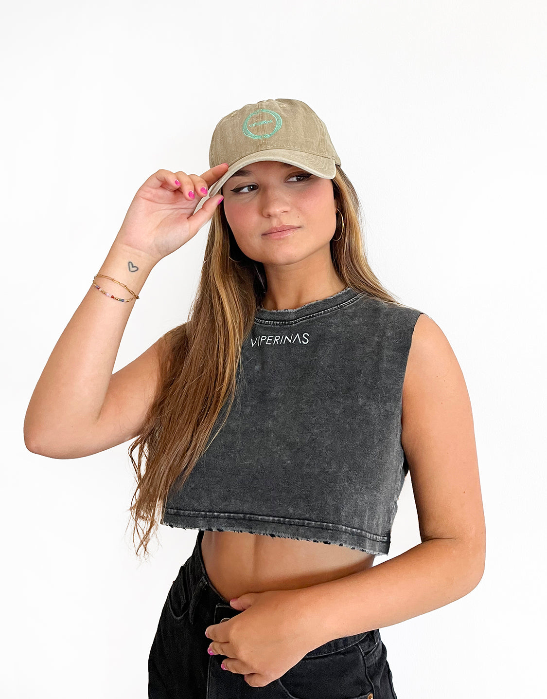 Gorra Embroidery Logo Beige