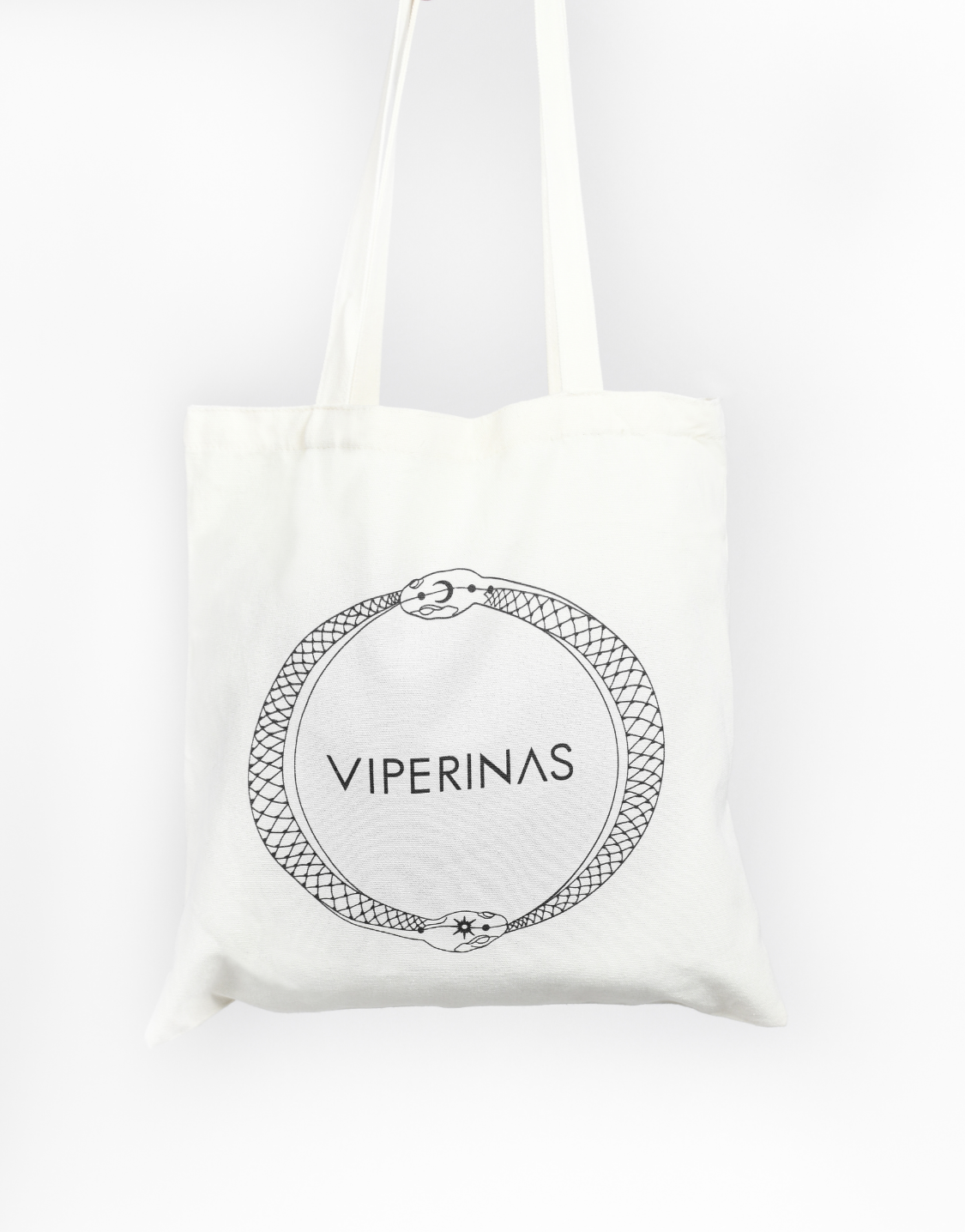 Viperinas Online Store | Tote Bag The Logo Blanco| Composición: 100% canvas | Bolso de Tela  | Envíos a todo el mundo | Marca de Ropa canaria | Moda Mujer y Unisex